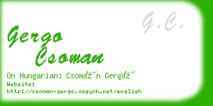 gergo csoman business card